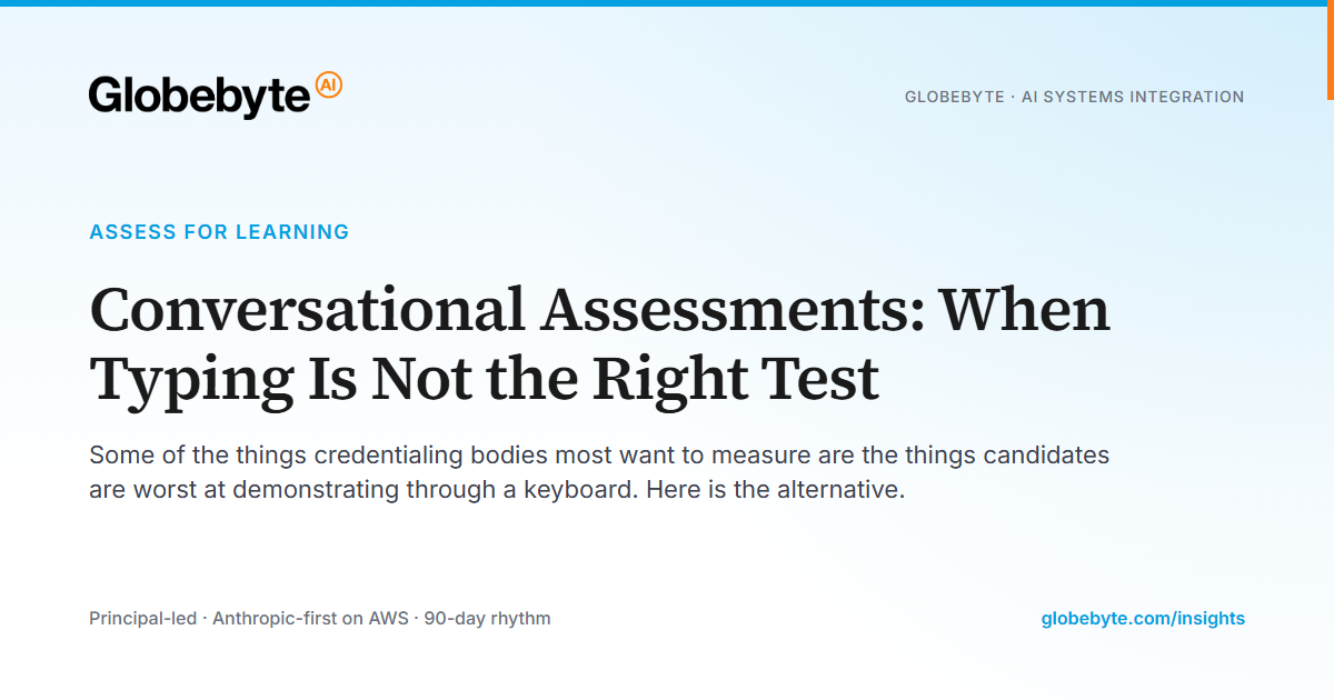 Conversational Assessments for Credentialing | Globebyte AI